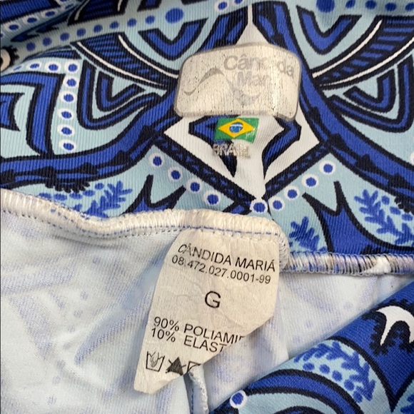 🦋 Radiant Blue & White Tile Pattern Leggings  * YOGA - Picture 6 of 9